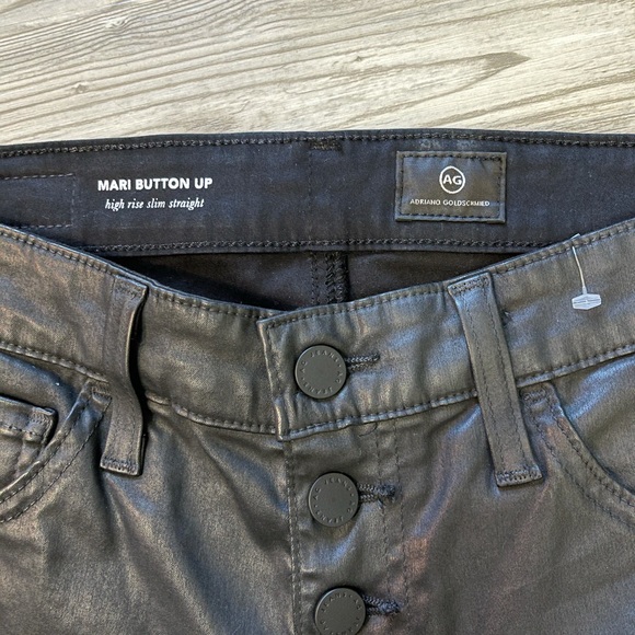 AG Mari Button Up High Rise Slim Straight Size 27R - Picture 4 of 10